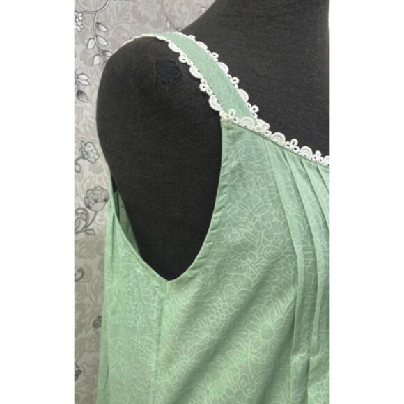 SoieRose 100% Cotton Victorian Nightgown – Sleeveless Vintage Gown SR-1202 - Picture 6 of 9